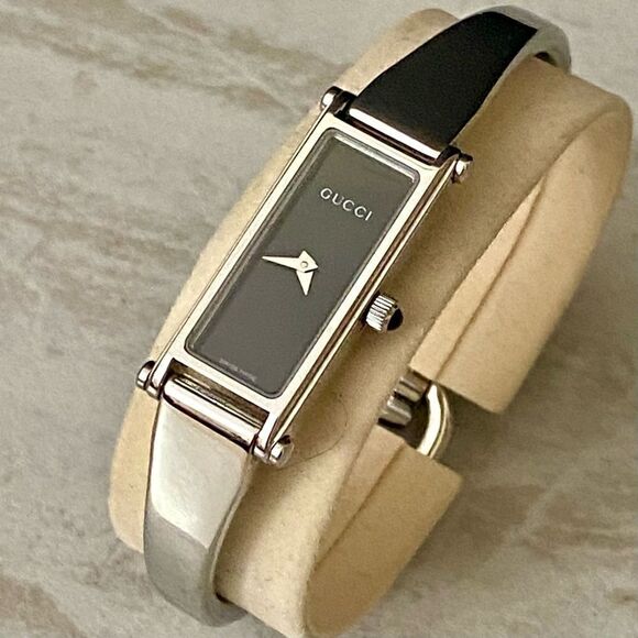 GUCCI Silver Black Dial 1500L Women’s Watch - Picture 1 of 16